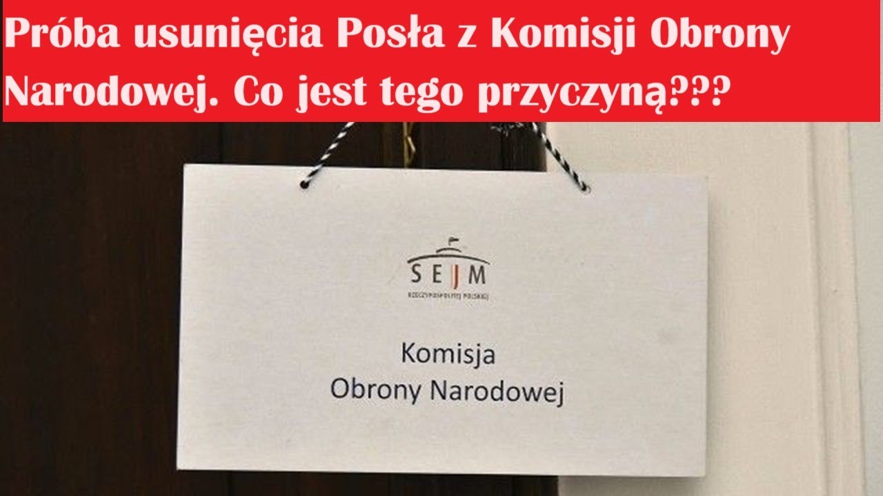 Poseł Profesor Andrzej Zapałowski niewygodny na Komisji Obrony Narod.! Nie o wszystkim można mówić?
