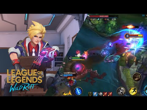 LOL Ezreal Gameplay - Wild Rift Ezreal Bot Lane - Ezrael-Pyke vs Senna-Brand - Season 6