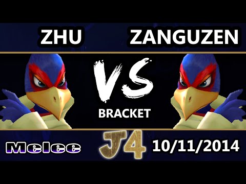 Justice 4 - Zhu (Falco) Vs. Zanguzen (Red) SSBM Losers Bracket - Smash Melee