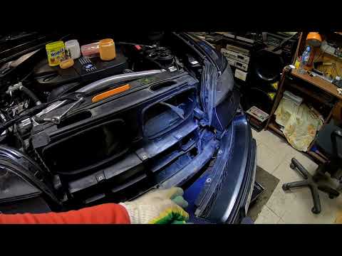BMW X5 E70 (E71) - установка активных жалюзи радиатора без снятия усилителя бампера.