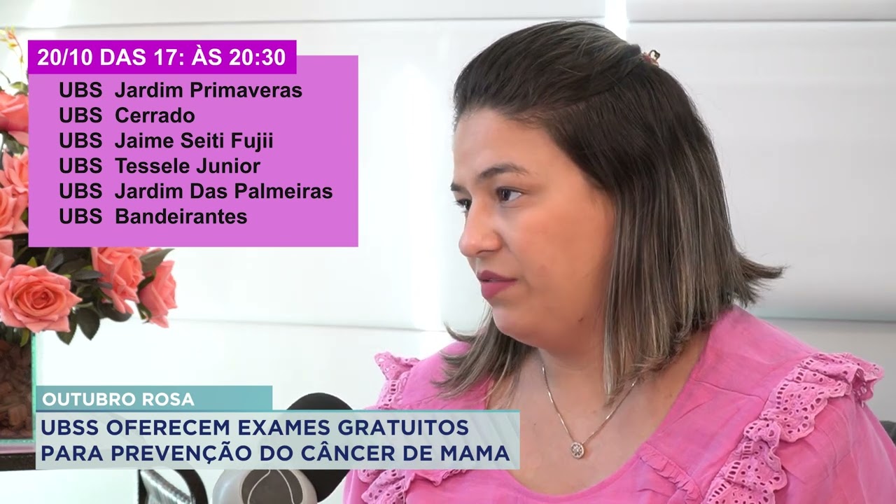 UBSs OFERECEM EXAMES GRATUITOS PARA A PREVENÇÃO DO CÂNCER DE MAMA