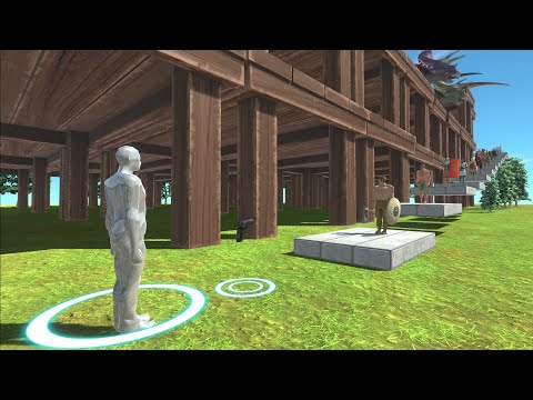 Deadly FPS parkour around rugged wooden buildings - Animal Revolt Battle Simulator