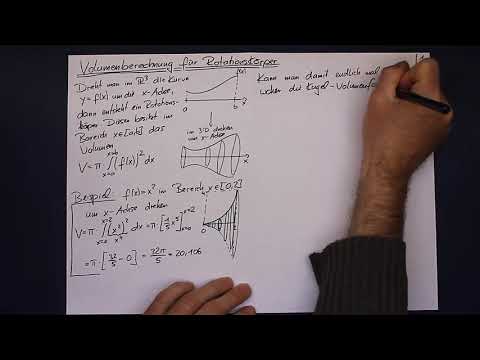 Integralrechnung - Teil 13.2.1 - Volumen von Rotationskörpern