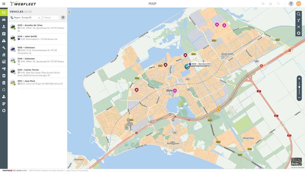 TomTom Telematics WEBFLEET Workforce Management