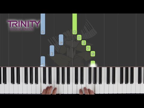 Old German Dance / TRINITY Piano Initial Grade 2021-2023 / Synthesia Piano tutorial