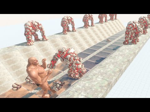 Hill Gaint Vs  Lava Golem Units  - Animal Revolt Battle Simulator #Short