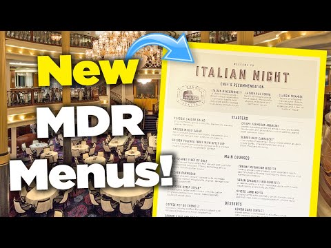 Royal Caribbean revela novos menus principais da sala de jantar