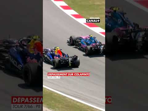 Les dépassements d'Hadjar ⚡️ #f1 #barcelonagp