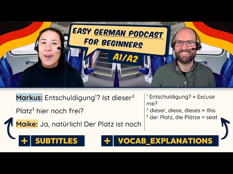 Einfacher Deutsch-Podcast für Anfänger (A1/A2)🎤✨ | Alltagsdialog zum Hören und Mitlesen