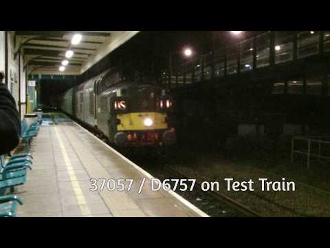 Prestatyn 31.1.2018 - Colas 37057 / D6757 on Network Rail Test train - horns