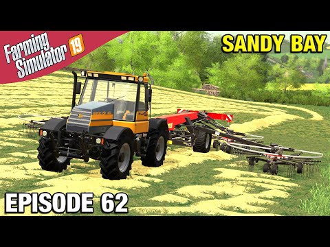 CLASSIC FASTRAC MAKING HAY Farming Simulator 19 Timelapse - Sandy Bay Seasons FS19 Ep 62