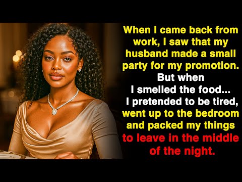 My husband threw me a party for my promotion. But when I smelled the food, I hurried to…