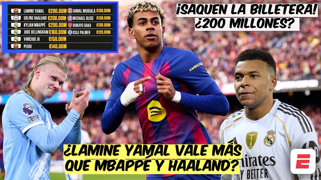 LAMINE YAMAL SUPERA a MBAPPÉ y HAALAND en valor de mercado. 200 MILLONES por el español | Exclusivos