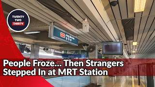 Man Collapses Outside Ang Mo Kio MRT Station as Commuters Rush to Help