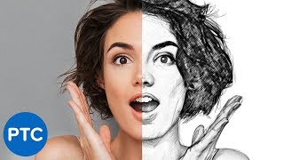 5 EASY Steps to Create a REALISTIC Line Drawing From a Photo In Photoshop