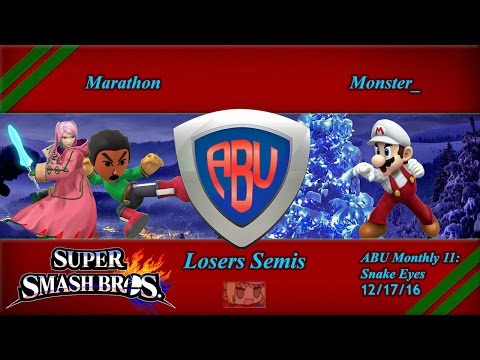 ABU 11: Marathon (Robin) vs. Monster_ (Mario) - SSB4 Singles Losers Semis