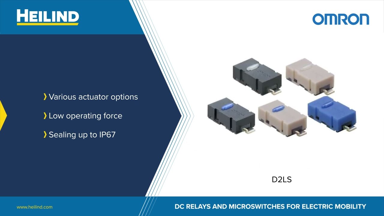 Omron E-Mobility switches and Relays | Heilind Electronics