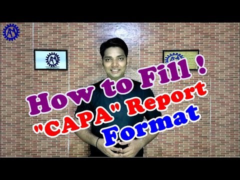 HOW TO FILL CAPA FORMAT !  ACTION PLAN FORMATS !! ASK MECHNOLOGY !!!