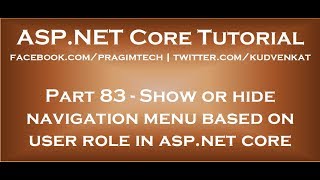 Show or hide navigation menu based on user role in asp net core