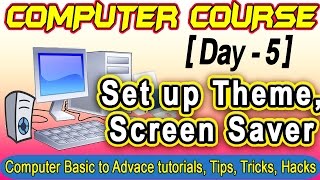 Download the video "How to Set up theme and Screen Saver - Computer Tutorials for Beginners Course Day #5"