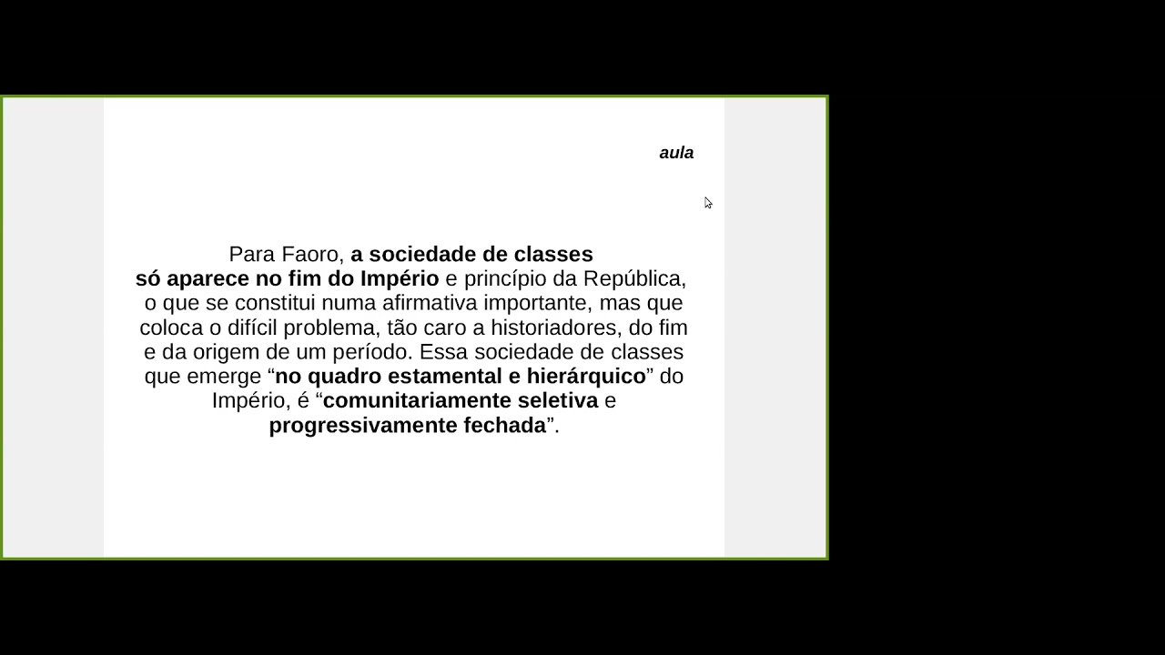 Aula sobre Os Donos do Poder