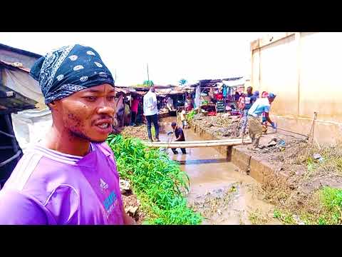 Cleaning of the Gbense Market Main Canal.