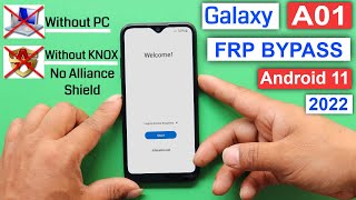 Samsung Galaxy A01 Frp Bypass Android 11 Without Pc/Without Alliance Shield New Method 2022