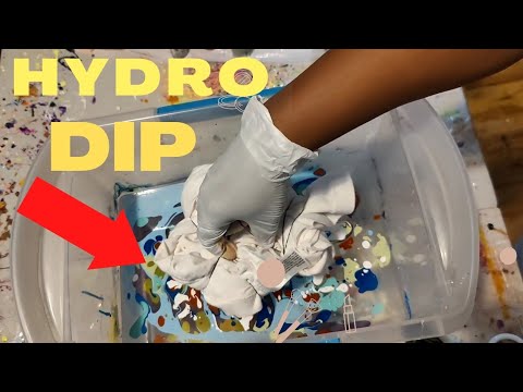 Hydro Dip T Shirt Using Easy Marble Paint #hydrodipp