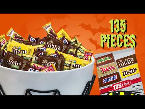 Milky Way, Twix, Snickers, M&M's Halloween Chocolate Variety Pack - 53.76oz/135ct(4)