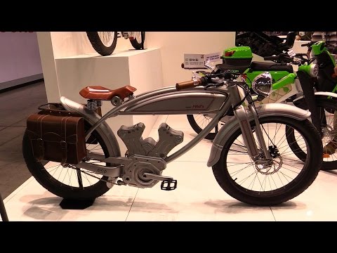 2015 Over 1950s EC-X1 Classic Electric Bicycle - Walkaround - 2014 Milan Motorcycle Exhibition