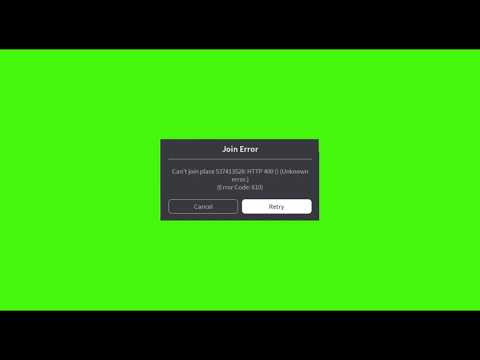 Roblox Error 610 Green Screen Apphackzone Com - how to fix roblox join error code 610