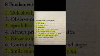 8 Rules of Life #quotes #motivation #quoteoftheday #deepquotes #lifelessons #shorts #foryou #viral