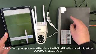 English OOSSXX Wireless PTZ Security Camera NVR System Setup