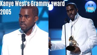 2005 Kanye West Wins Grammy Best Rap Album The College Dropout Speech