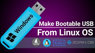 How to make Windows Bootable USB Using linux | Make Windows Bootable Pendrive From Linux