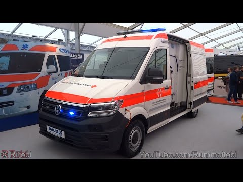 BAUS AT VW Crafter ambulance - Weserbergland German Red Cross - Rettmobil 2019 expo [GER | 5.2019]