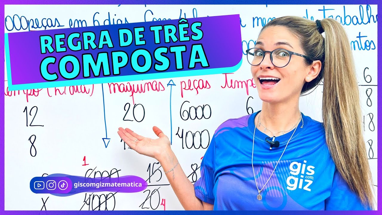 REGRA DE TRÊS COMPOSTA - EXERCÍCIOS  - GIS COM GIZ