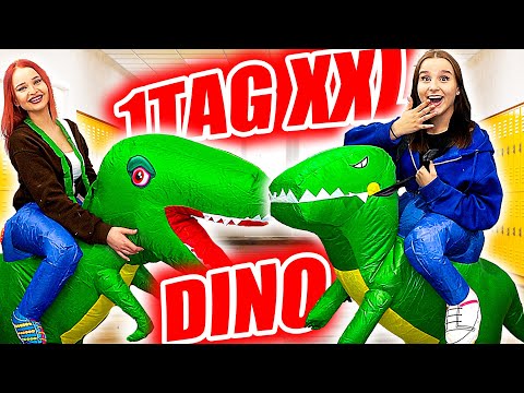 1 TAG in einem XXL DINO-KOSTÜM ! 😳 🦖 - Celina