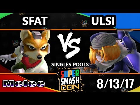 Smash Con 2017 SSBM - CLG | SFAT (Fox) Vs. Ulsi (Sheik) Smash Melee Pools