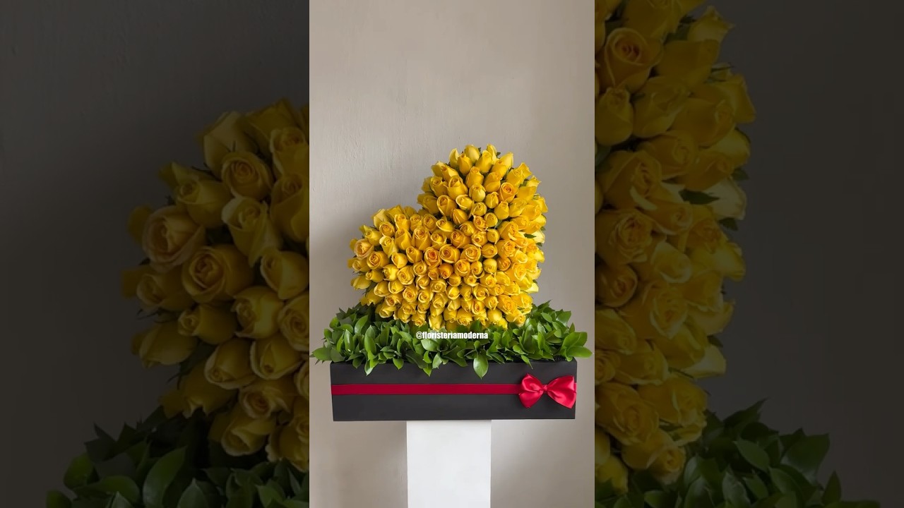 Cómo crear un  corazón de rosas🌹💛 #florista #flores #floristeria