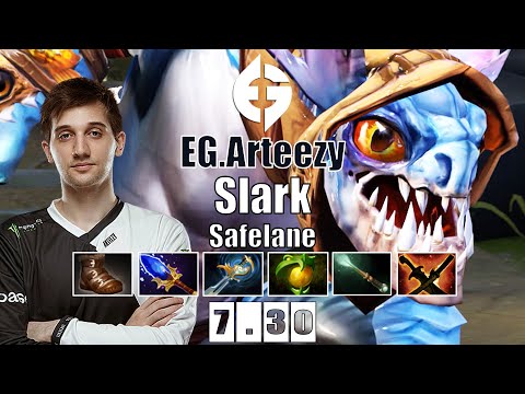 Slark Safelane | EG.Arteezy | RTZ GOD WTF 17 KILLS 7.30 SLARK | 7.30 Gameplay Highlights