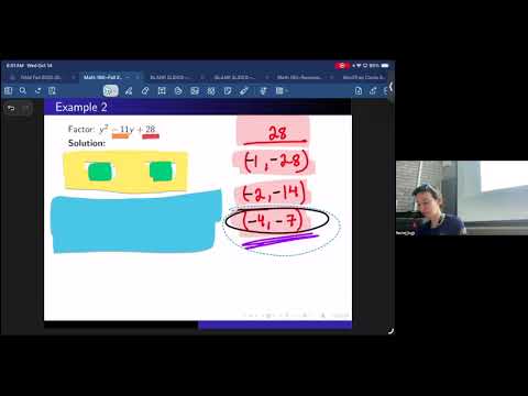 6.2 Factor Trinomials --Lesson 21--FA26