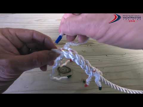How to tie a Short Splice with 3 strand rope ⎸Tutorial - Professional Yacht Training USA