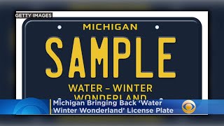 Michigan SOS Benson Announces Return Of 'Water-Winter Wonderland' License Plate
