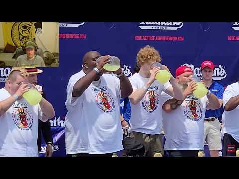 Reacting to: full NATHAN’s LEMONADE CHUG World Record - Eric 'Badlands' Booker