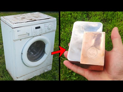 Washing machine melt down - trash to treasure - casting ingots