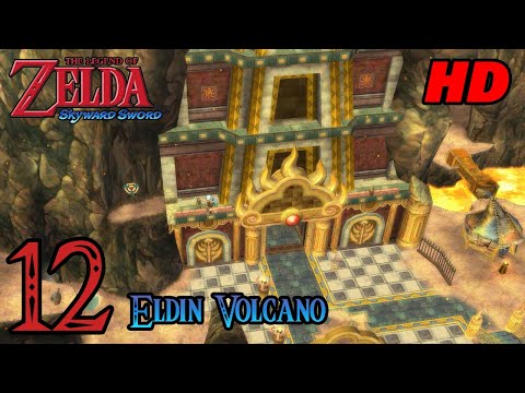 Zelda Skyward Sword HD 60FPS 100% Walkthrough - Part 12 - Eldin Volcano | Key Pieces