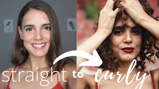 Straight to Curly Hair Tutorial | 2019