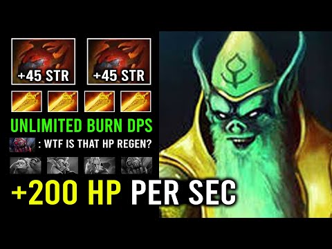 WTF +200 HP Per Second Double Heart 1 Shot Reaper | NEW Solo Mid Necrophos Guide Dota 2