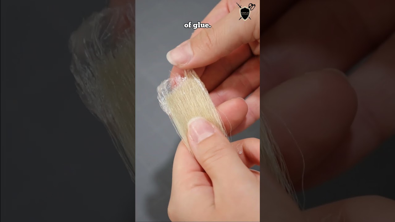 Easy Glued Wefts!  #cosplay #hair #reels #trending #anime #tutorial #hairstyle